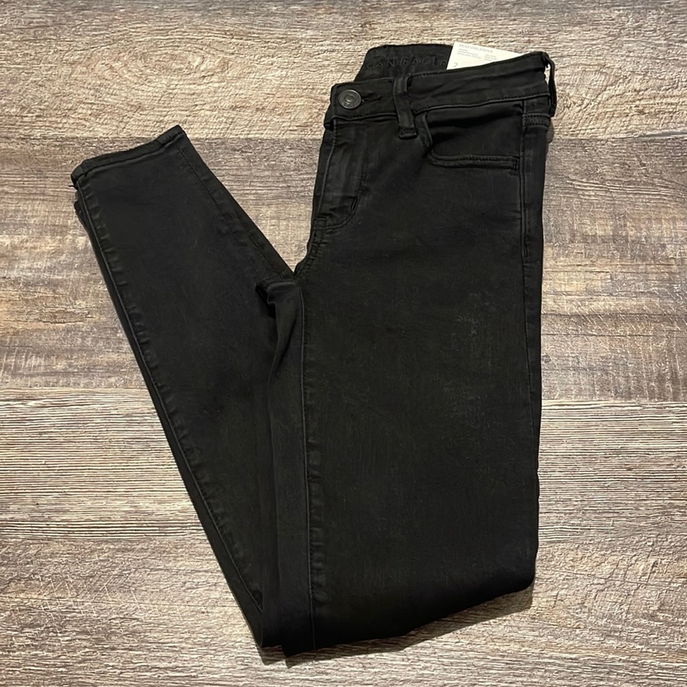 NE(X)T level Stretch 2R Black Jegging Regular in Length Low Rise American Eagle